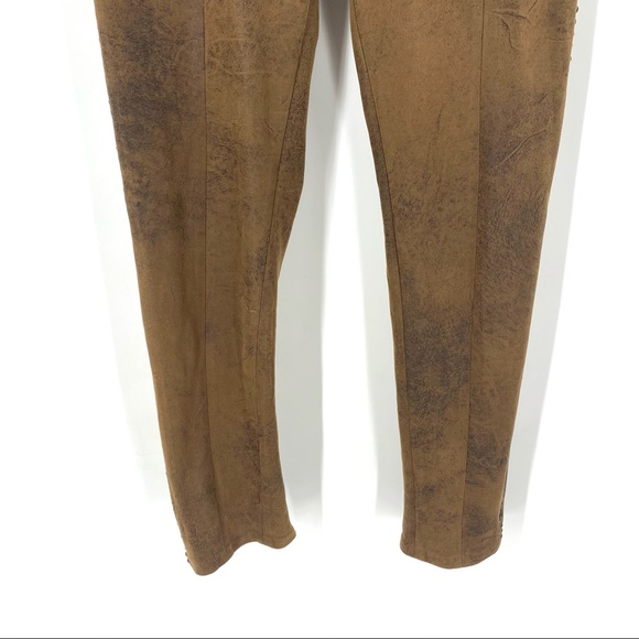 Free People Suede Studded Beaded Pants Size 6 - Picture 7 of 11